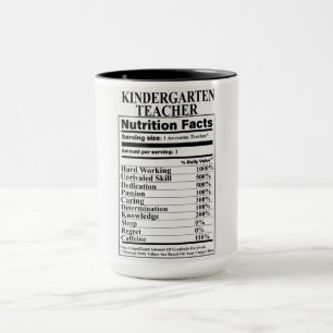 Mug Maternelle Enseignante Valeur nutritive