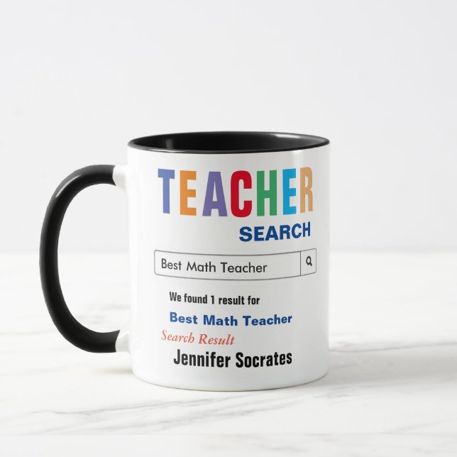 Mug Math Best Teacher Cadeau (Gauche)