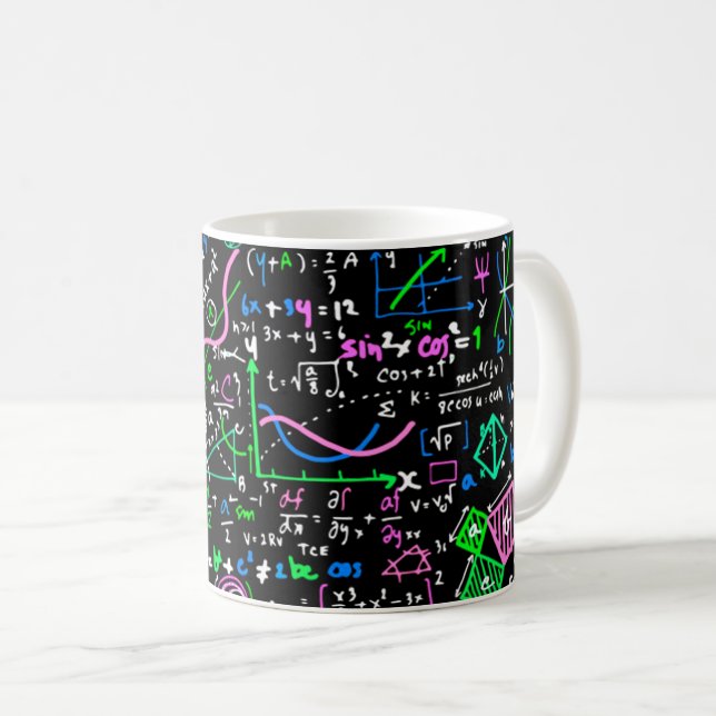 Mug Math cycle linéaire mathématique éducation cercle (Devant droit)