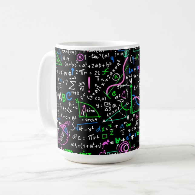 Mug Math cycle linéaire mathématique éducation cercle (Devant gauche)