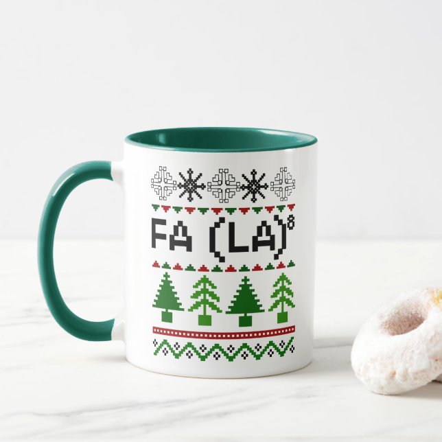 Mug Math Fa La - Christmas Carol Ugly Sweat Style (Avec donut)