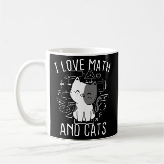 Mug Math Kitty Chat I Love Math And Cats Mathématiques