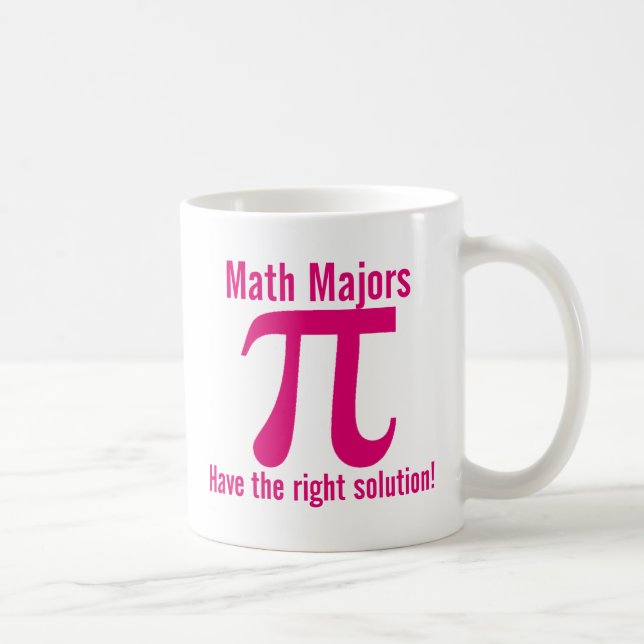 Mug Math Majors a la bonne solution - rose (Droite)