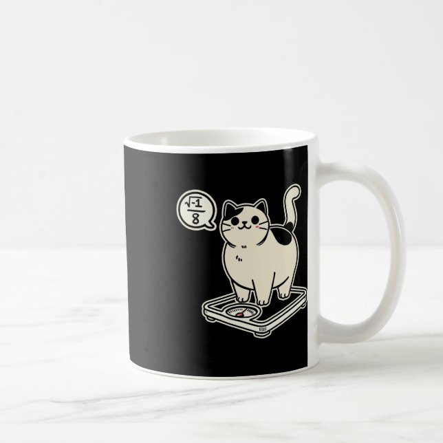 Mug Math Pun Cat i Overate I Plus de 8 Funny Enseignan (Droite)