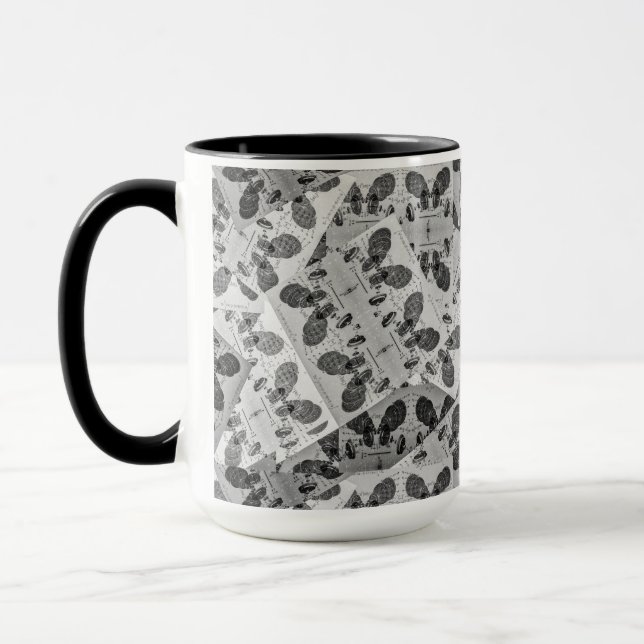 Mug Math Technology Motif noir et blanc (Gauche)