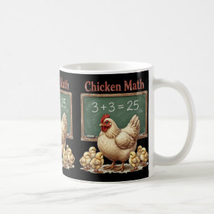 Mug Mathématiques de poulet Drôle de poule Équation de