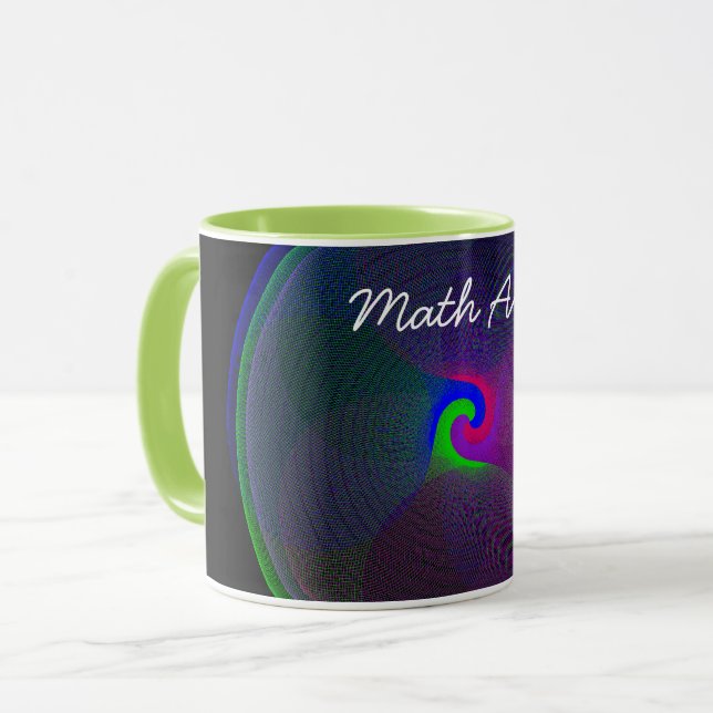 Mug Mathématiques géométriques fusionnées colorées Art (Devant gauche)