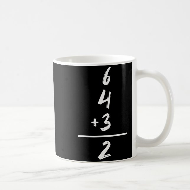 Mug Mathématiques Inspirées de Baseball 6 4 3 2 Double (Droite)