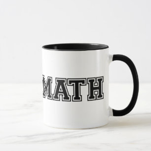 Mug Maths d'équipe blanche et noire