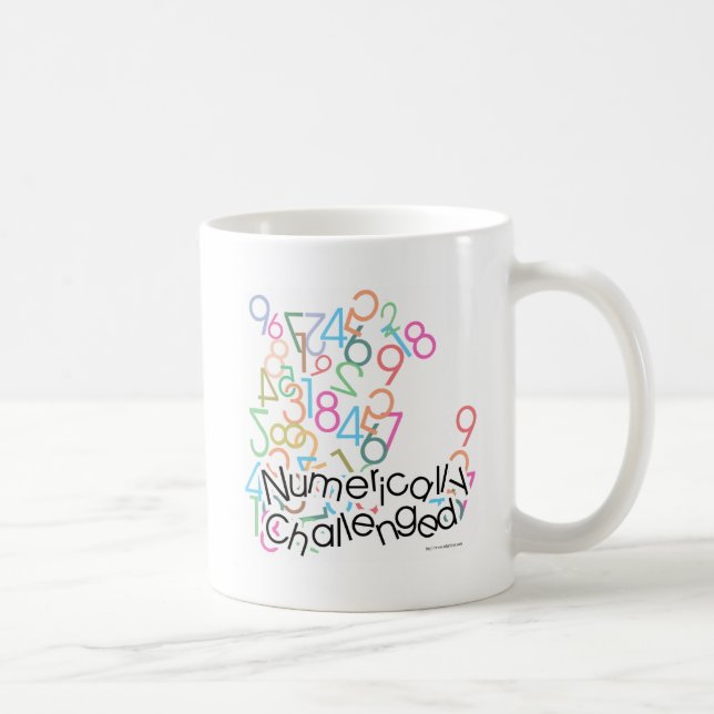Mug Maths numériquement contestée Phobie drôle (Droite)
