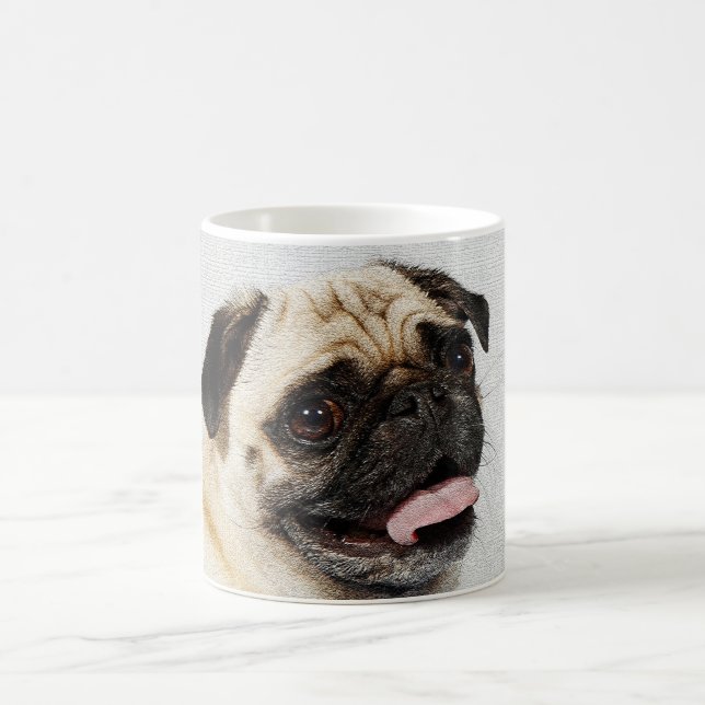 Mug matin de chien de carlin (Centre)