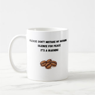 Mug Matin Silencieux Sarcastique Amateur de Café Humor