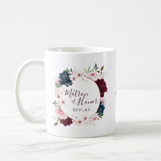 Mug Matron d'honneur Rouge et Rose de la Marine Aquare