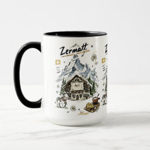 Mug Matterhorn Zermatt Doodle Art Mignon