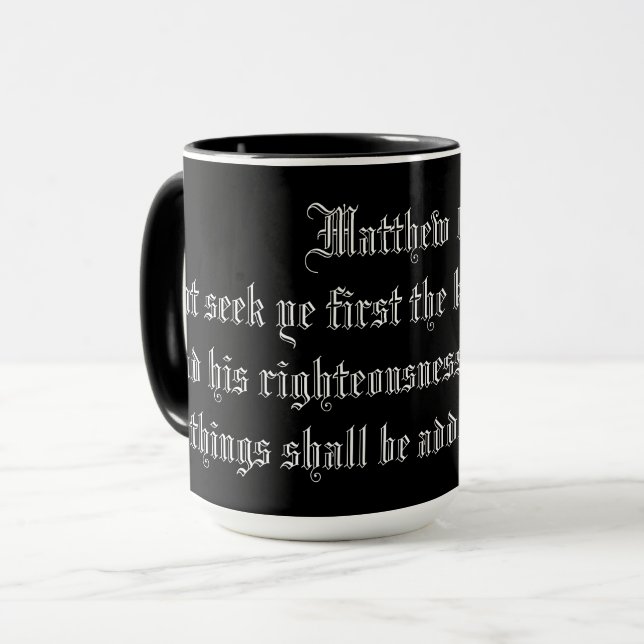 MUG MATTHEW 6:33 (Devant gauche)