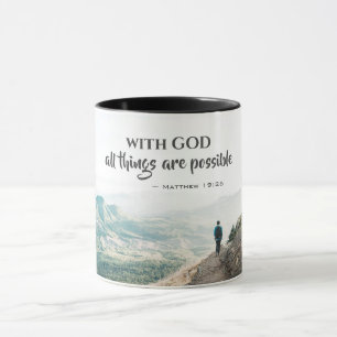Mug Matthieu 19:26 Avec Dieu, tout est possible