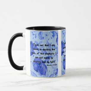 Mug Matthieu 5:17 KJV Bible Écriture Pic Deux Tons