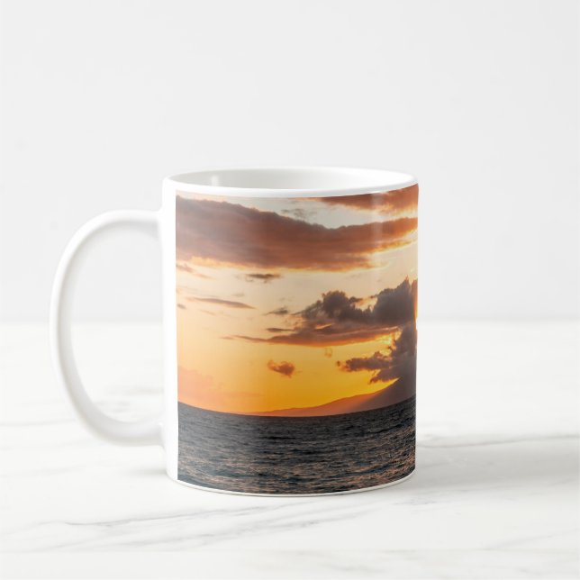 Mug Maui Hawaii Beach Coucher de soleil panoramique su (Gauche)