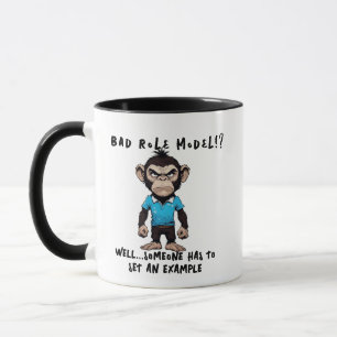 Mug Mauvais Humour de chimpanzé du modèle de rôle   Gr