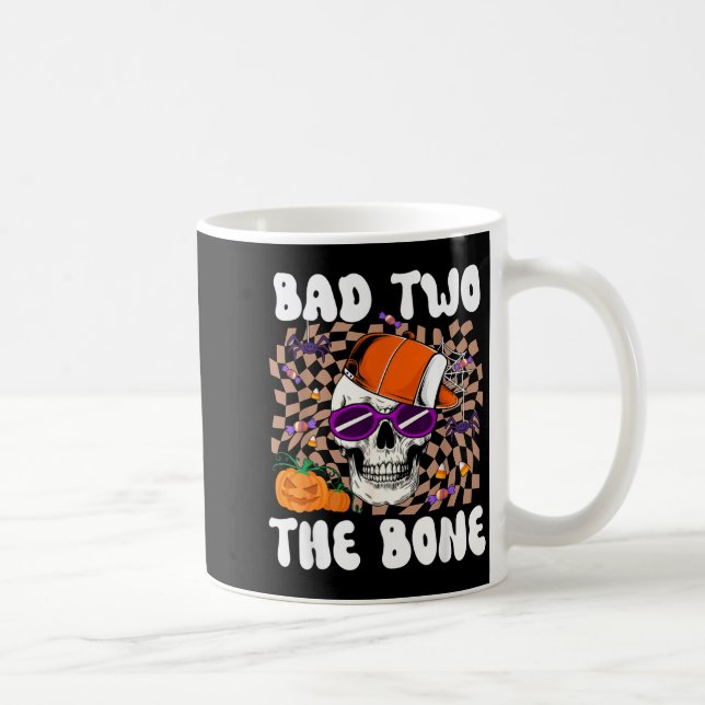 Mug Mauvais jusqu'à l'os drôle crâne squelette Hallowe (Droite)