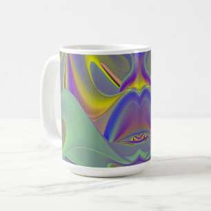 Mug Mauvais visage, Arc-en-ciel 3D Abstrait