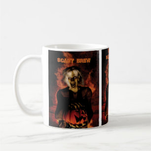 Mug Mauvaise sorcière avec citrouille. Halloween
