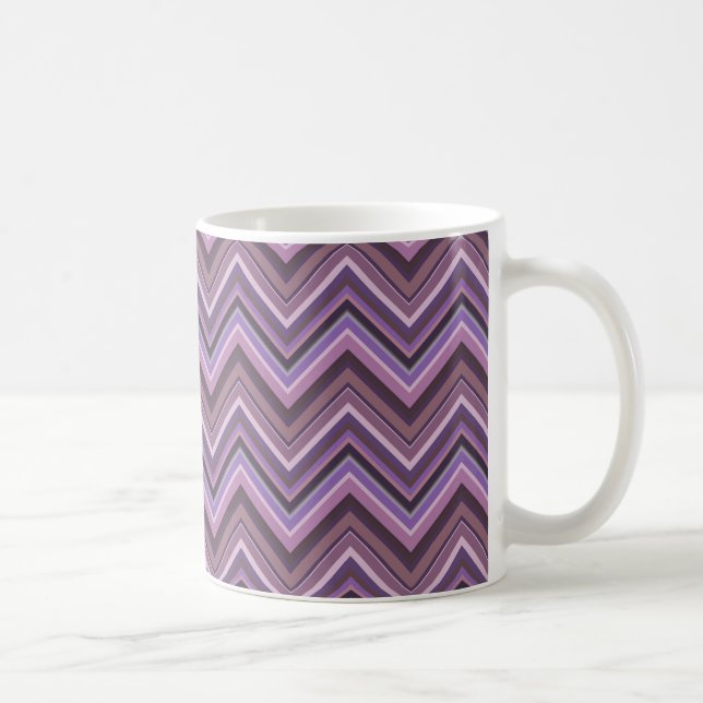 Mug Mauve zigzag stripes (Droite)