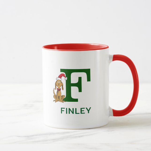 Mug Max Grinch Classique | Nom et monogramme (Droite)