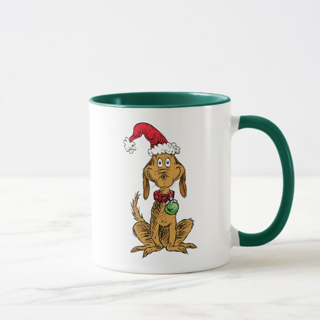 Mug Max le chien avec un chapeau de Père Noël (Droite)