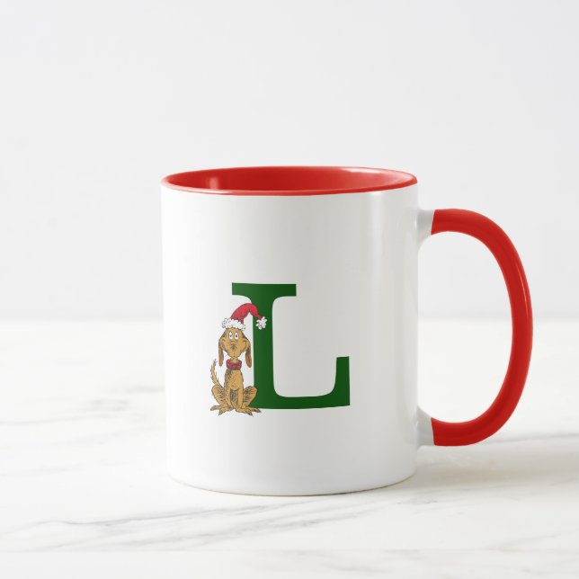 Mug Max le Grinch Classique | Monogramme L (Droite)