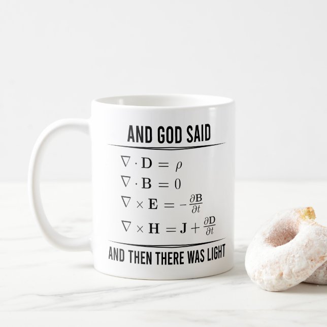 Mug Maxwells Equations Math 1WH1 de Maxwell Maxwell (Avec donut)