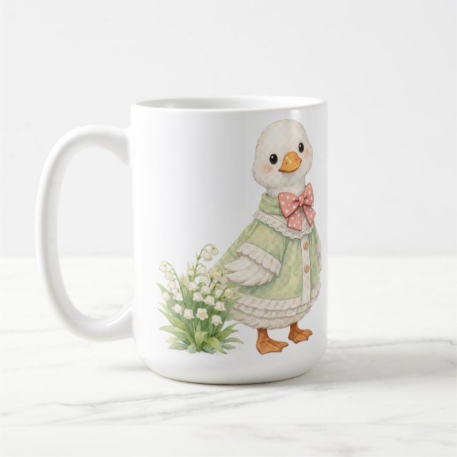 Mug May chic Goose lily of the valley illustration (Gauche)