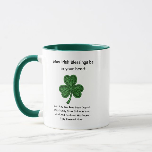 Mug May Irish Blessings Be in Your Heart St. Patrick’s (Gauche)