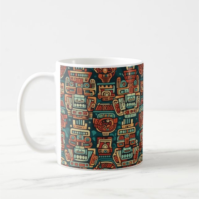 Mug Maya-inspired geometric pattern (Gauche)