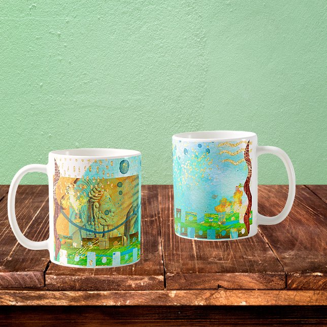 Mug Maya Turquoise & Golden Misty Sky (Créateur téléchargé)