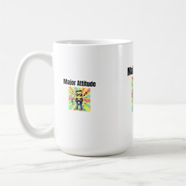 Mug Mayor Attitude - Cool Confident Kid Cartoon with S (Gauche)