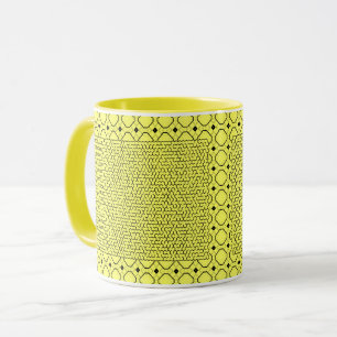 Mug Maze d'hexagone jaune