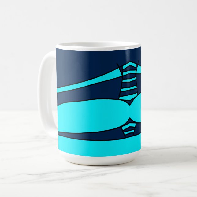 Mug Mazipoodles Cocktail Press - Navy Turquoise  (Devant gauche)
