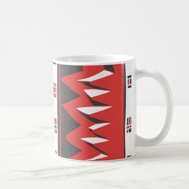 Mug Mazipoodles Motif afrofuturiste - Gris écarlate (Droite)