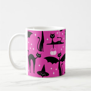 Mug MCM Déguisement d'Halloween Chat Minimaliste Rose