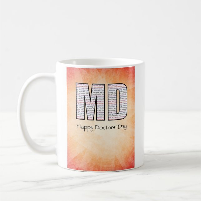 Mug MD Happy Doctors’ Day avec rouge et jaune (Gauche)