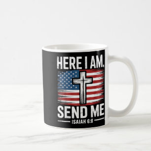 Mug Me voici, envoie-moi Ésaïe 6:8 Christian Drapeau a