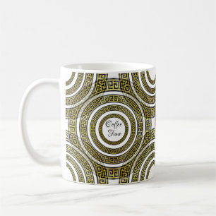 Mug Méandre à la grecque en symétrie géométrique Art d