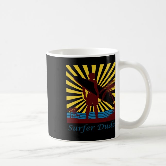 Mug Mec surfeur, surfant  (Droite)