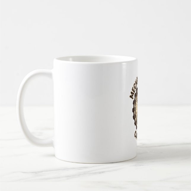 Mug Mécanicien Garage Chat POD Vector Art - Mécanicien (Gauche)