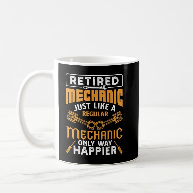 Mug Mécanicien retraité comme un régulier mais en mieu (Gauche)