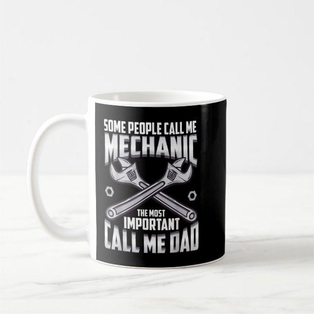 Mug Mécanique papa mécanicien Fête des pères papas Ann (Gauche)