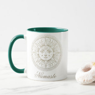 Mug Médaillon céleste Boho Zodiac Sun Face Mandala