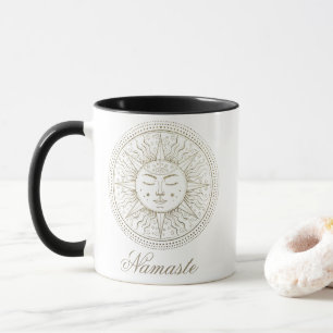 Mug Médaillon céleste   Méditer le boho Sun Mandala