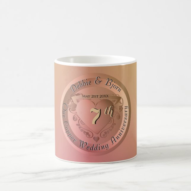 Mug Médaillon du 7e anniversaire du Mariage (Centre)